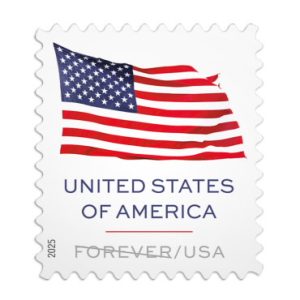 Forever Stamps 2025 U.S. Flag – Patriotic Symbol, First-Class Postage