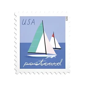 Postcard Rate Stamps 2023 Sailboats – Nautical Theme, Postcard Rate