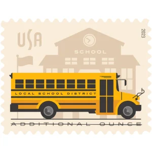 Additional Ounce Stamps 2023 School Bus, First-Class Rate