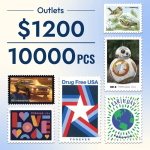 All Time Low (Price): $1200 Get 10000 Forever Stamps, More Than 100 Styles to Choose